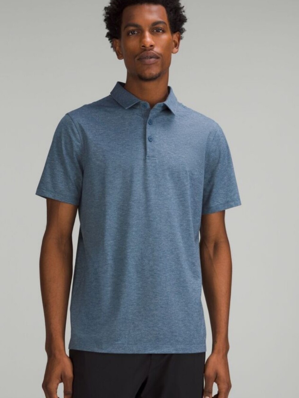 lululemon athletica Men's Heathered Slate Blue Polo